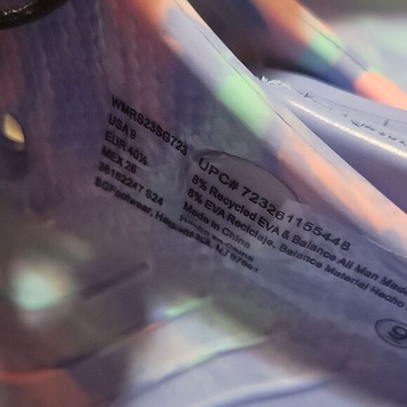 Womens Rugged Shark Foam Clogs size 9 NWT Tie Dye Purple Pink - Picture 6 of 7